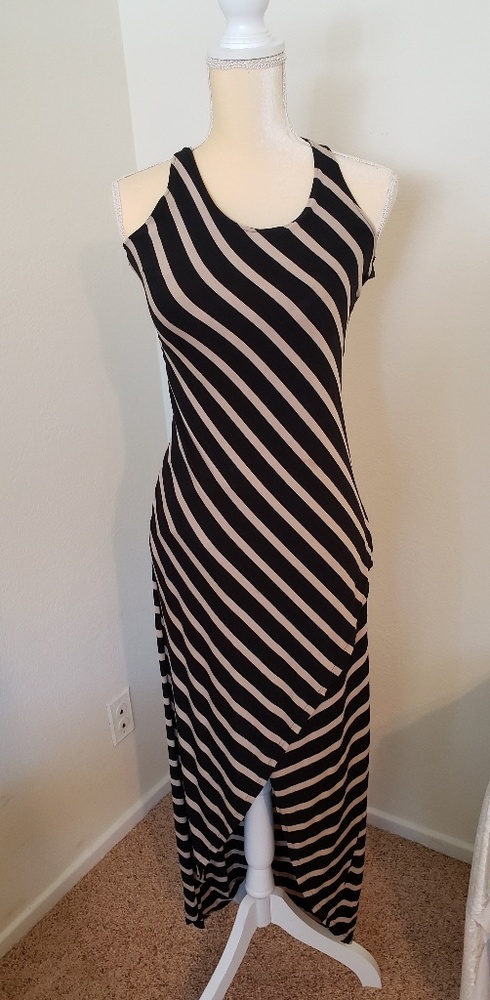 Venus Sexy Maxi Faux Wrap Hi Lo Dress